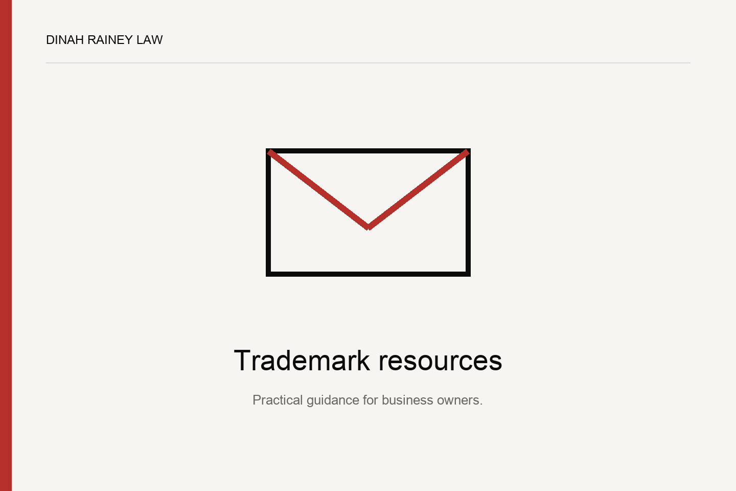 Trademark resources — custom Dinah Rainey Law illustration.